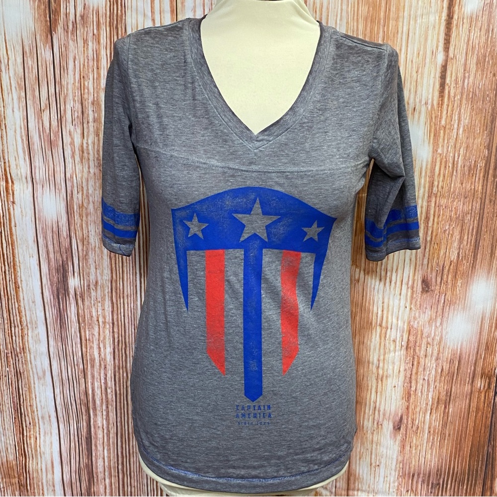 Marvel Captain America V-Neck Tee Shirt